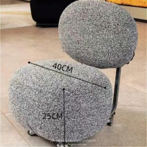 xpkQ Movable Stool Living Room Portable Pulley Backrest Small Stool Interior Modern Home Relaxing Chair Small Furniture for Home Q3P9R