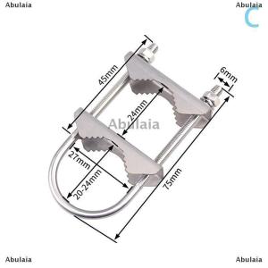 [COD] Abulaia M6 U Bolts Mounting Hardware Heavy Duty Anti-Rust Mast To Mast Clamp V Jaw Block Mount Bracket Kit For Outside Home Antenna