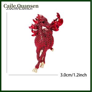 Caile เข็มกลัดม้าแฟชั่นสำหรับผู้หญิงหมุดรูปสัตว์ราศีบุคคลที่เป็นเอกลักษณ์สำหรับงานเลี้ยงของขวัญปีใหม่เครื่องประดับอุปกรณ์ตกแต่ง