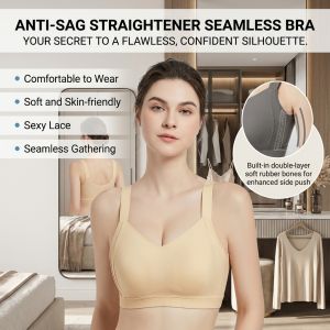 Women Wireless Seamless Comfort Bra Push Up Minimizer Support Summer Lightweight Adjustable Underwear