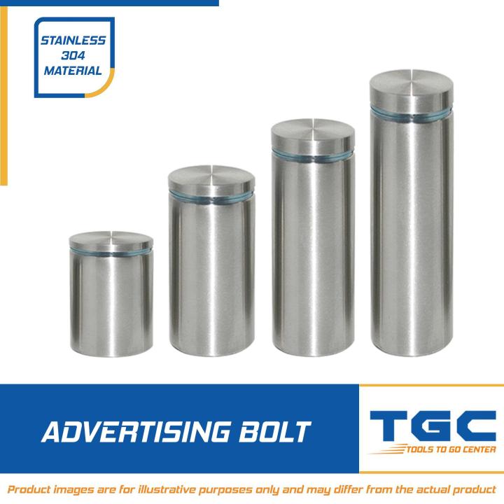 Uxcell 19mm X 100mm Glass Standoff Pins - 5 Pack Metal Mounting Bolts For Signage & Displays
