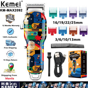 Kemei KM-MAX2092 Professional Hair Cutting Machine Electric Hair Clipper Graffiti Style Barber Shop Hair Trimmer For Men