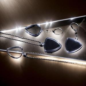 songduanshi Guitarists Storage Guitar Pick Collection Box Clear Holder Keyring Bag Heart Shaped Picks Size Case Musical Accessories