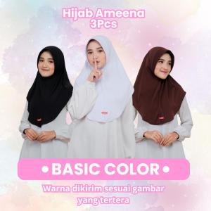 Shamira Paket Hemat Jilbab Dewasa Ameena isi 3 Pcs Hijab Instan Remaja Daily Bergo Penguin Size M Kerudung Jersey Wanita Perempuan Muslim Sekolah All Size Sport Menutup Dada By Shamira