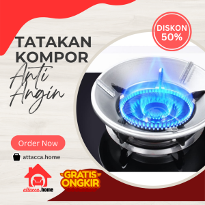 Tatakan Kompor Anti Angin Alas Dudukan Panci Penghemat Gas Rinnai 2 Tungku Anti Gosong