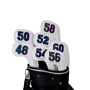 Scott Edward Golf clubs Magnet Pu leather Cover of Rod Head Cut Rod Angle Bar to Dig Up the Rod Sand Rod Sleeve Cap Set ball head protective Cap Wedge Wood