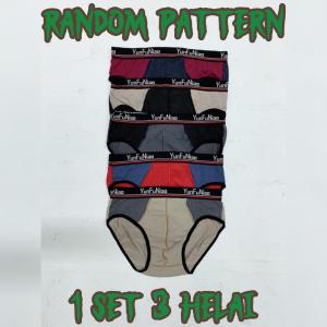 #2011 TIDAK ADA KOTAK SELUAR DALAM LELAKI 1 SET 3 HELAI SAIZ L-XL