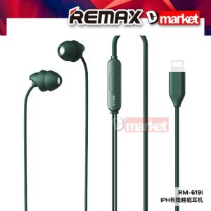 Remax RM-619 Wired Earphone Call Music Wired Headphone Silicon Sleep Earphone 1.2M Length Remax RM619 Remax Earphone