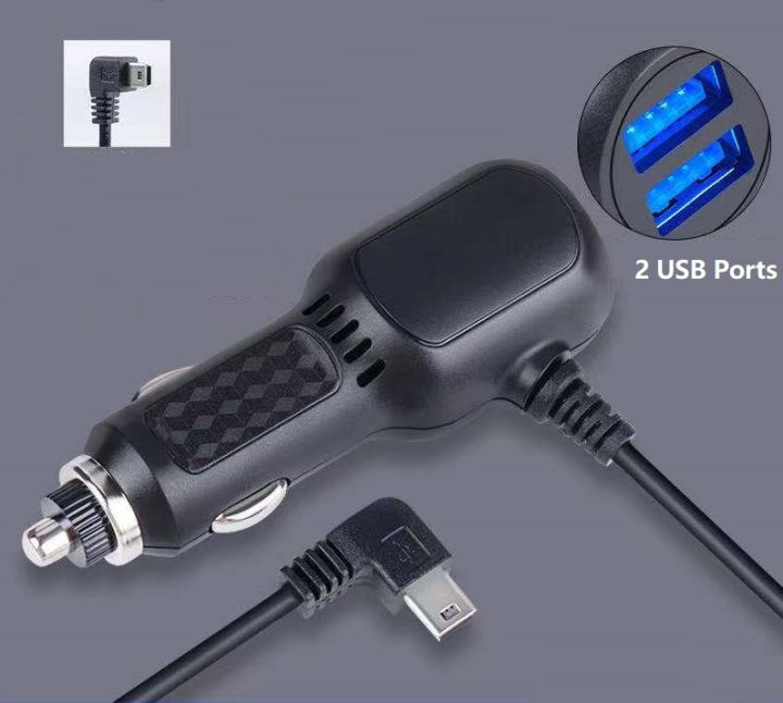 PNI Mini USB 12V/24V-5V 1.5A Car Charger 3.5 m Black