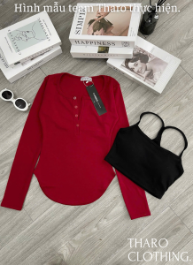 Set Áo Nữ Vạt Bầu + Bra Yếm Có Mút Ngực - Tharo Clothing [SET0032]