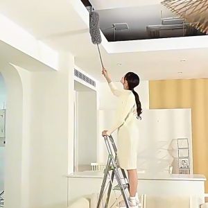 【New】2.5M/2.8M Extendable Microfiber Duster Long Handle Telescopic Cleaning Brush for Ceiling Fan Aircond Home Cleaning 超长可伸缩除尘掸