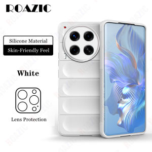 Roazic cho Tecno Camon 30 điện thoại sang trọng trường hợp bọc hoàn toàn Vỏ Silicone chống sốc chống vân tay Cover HD02