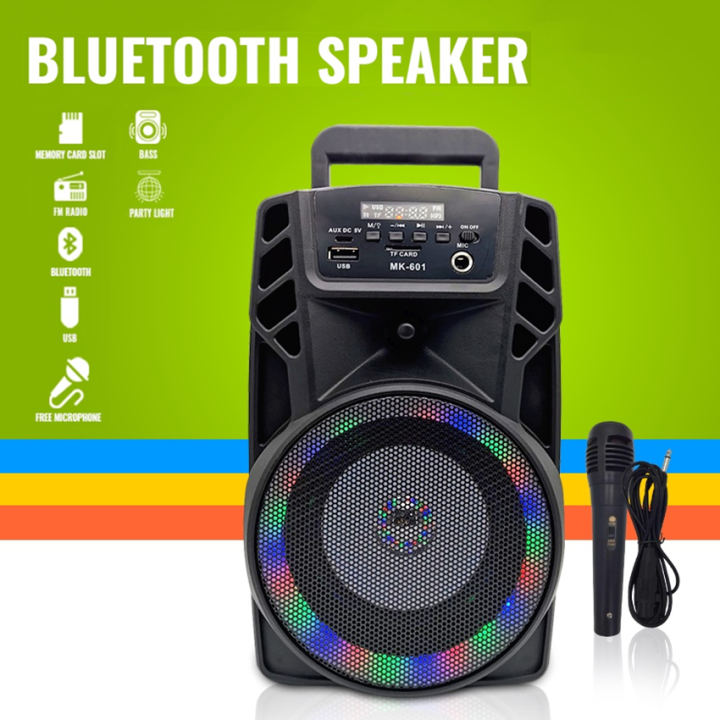 Portable Karaoke Wireless Bluetooth Speaker with Free Microphone Big ...