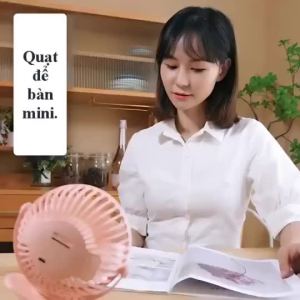 Quạt Kẹp Tích Điện Quạt Sạc Mini Để Bàn Đa Năng Tiện Dụng Kẹp bàn Xoay 720 Độ Chắc Chắn Sử Dụng Thời Gian Dài
