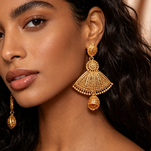 Ethiopia Africa Dubai Gold Color Earrings for Women/Girls/Kids Fashion Metal Wedding Earrings Jewelry Gifts2026