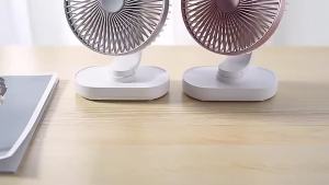 Wireless Auto Rotatable Table Fan Rechargeable Desk Mini Fan Laptop Cooler Cooling Portable USB Fan for Office Home Dorm
