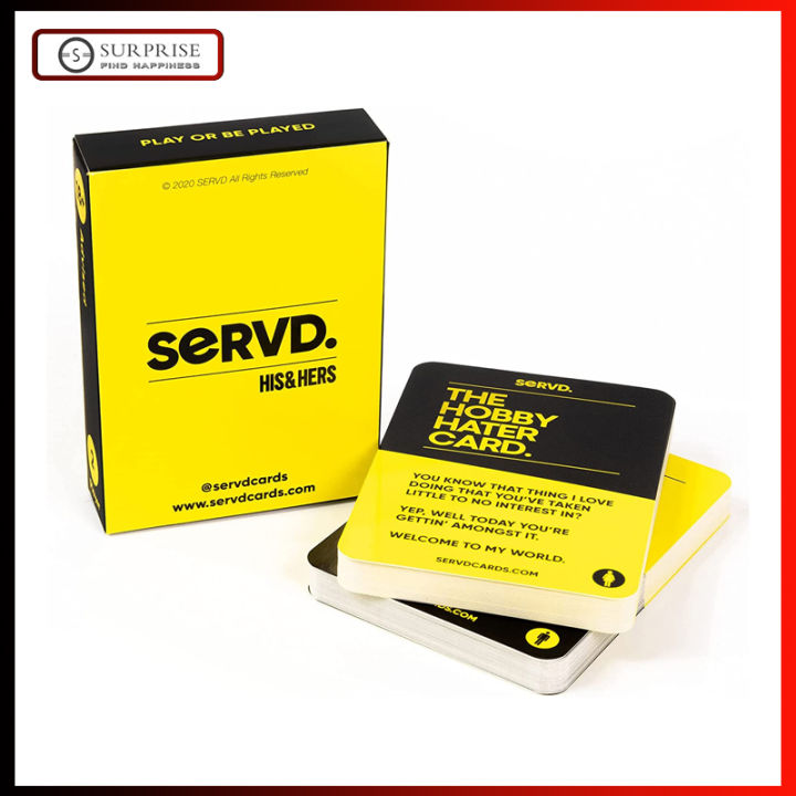 Card Game SERVD. The Hilarious RealLife Couples Card Game Funny