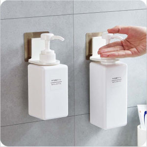 2Pcs Self-Adhesive Wall Mounted Sticky Hook/Shampoo Shower Gel Bottle Holder Shelves/Punch-freeS Tainless Steel Suction Cup/Wall Storage Strong Adhesive Hook/Bathroom Kitchen Organizer Hook