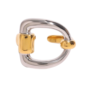 Hợp Thời Trang Thép Không Gỉ nhẫn đeo ngón tay Không Thường Xuyên Hình Học Nhẫn mở Không Thấm Nước Cho Các Bên Ngày Và Quà Tặng