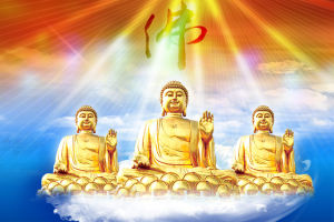 Tranh dán tường 3D Phật A Di Đà kt 80cm*1m2