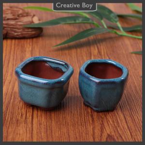 [Creative] Mini Plant Pots Flower Pot With Holes Garden Chinese Style Bonsai Flowerpot Purple Sand Craft Plant Pot Planter Home Decoration