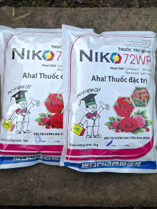 [THIEN THINH SHOP] NIKO 72WP gói 1kg trừ bệnh sương mai hoa hồng vàng lá chín sớm trên lúa nếp đốm lá...