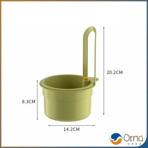 Orna 1 ชิ้น ตะกร้ากรองเศษอาหาร ตะกร้าแบบแขวน สะดวกเพียงกดเพื่อใหก้นตะกร้าเทเศษอาหารทิ้ง Draining basket