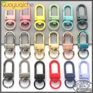 【Guoyuqiche】 1pcs mix kẹo màu Snap xoay tôm hùm Clasp Hooks kim loại mạ DIY trang sức làm phụ kiện cho Keychain Túi xách
