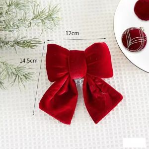 3 cái lớn màu đỏ nhung nơ giáng sinh Mặt dây chuyền Cây giáng sinh Bowknot Mặt dây chuyền trang trí cho trang trí nội thất năm mới bên quà tặng giáng sinh