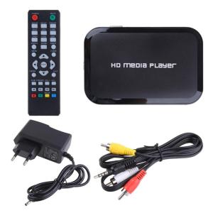 with Original AV Cable Black Mini 1080p Full-HD Ultra Digital for -MKV/RM- HDD USB