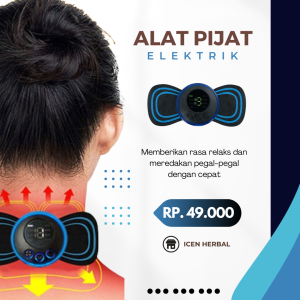 Alat Pijat Leher Terapi Mini Pad Mat Electric EMS Massage Recharging Alat Pijat Punggung Perut Paha Bahu Pundak Otot EMS Alat Pijat Terapi