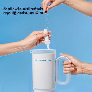 B.LIVEM 【50%OFF】750MLแก้วน้ำสแตนเลสความจุขนาดใหญ่สำหรับผู้หญิง แก้วน้ำทรงปากกว้าง ดูดซับความร้อน แก้วน้ำขนาดใหญ่ แก้วน้ำสแตนเลสสำหรับฤดูร้อน