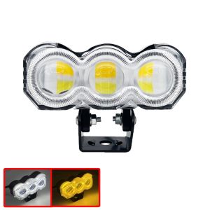 Motorcycle Headlight Mini Driving Light LED for Auxiliary Spotlight Lamp Universal