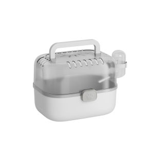 DewyBabe Small Pet Carrier Hamster Cage Travel Handbag Escape Proof Water Bottle Breathable Rumah Tangga