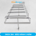 Kệ treo ly rượu vang quầy bar Inox 304 PHÁT ĐẠT, giá treo ly rượu vang gắn tường để chai rượu (SP137). 