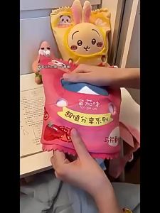 【Ship in 24H】【Ready】 Viral Chiikawa Plush Toy Usagi Hachiware in Snack Bag Soft Stuffed Doll Birthday Gift Patung Comel Jepun