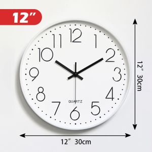 Japan Quartz Movement 30cm Modern Jam Dinding Wall Clock Digital Quiet Home Office Living Room Clock