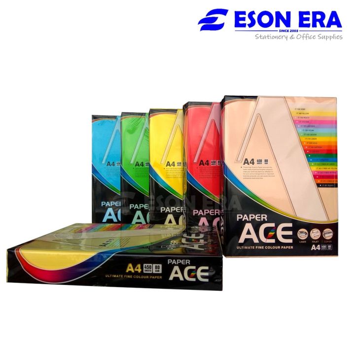 ACE A4 Colour Paper 80gsm 450 Sheets Kertas Warna | Lazada