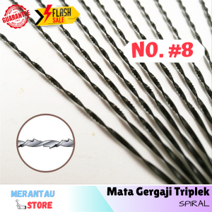 [6 PCS] Mata Gergaji Spiral No. 8 Panjang 13mm Kayu Gergaji Triplek Sepiral Pemotong Triplex U Gergaji Triplex Alat Gergaji Triplek Triplex Saw Terlaris