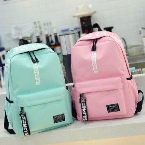 OKADY กระเป๋านักเรียนสำหรับเด็กกระเป๋าเป้ผ้าใบกระเป๋าเป้เด็กผู้หญิงกระเป๋าเป้สะพายหลังคอมพิวเตอร์แฟชั่นเกาหลีกระเป๋าเดินทางกระเ