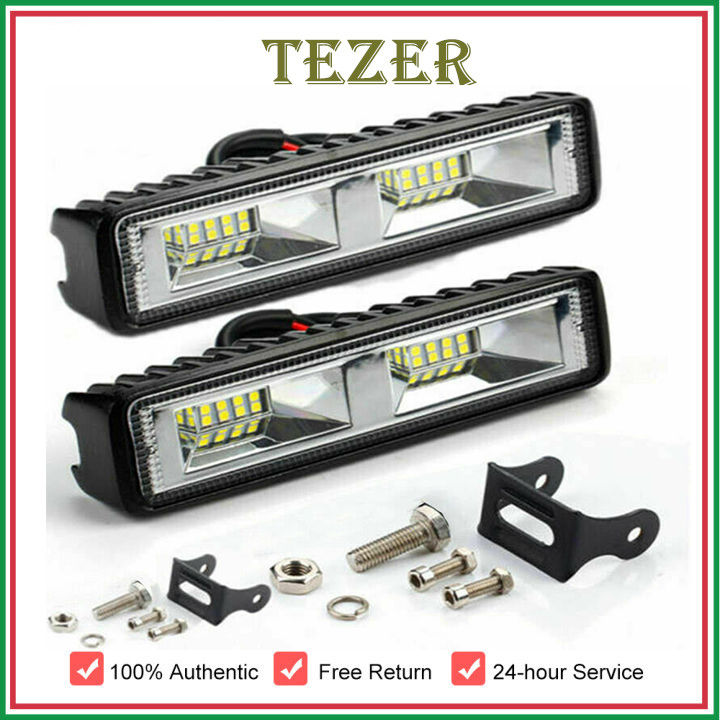 TEZER 2 Chiếc Đèn LED Làm Việc 18W 12V 16 Thanh Chùm Tia Tại Chỗ Đèn ...