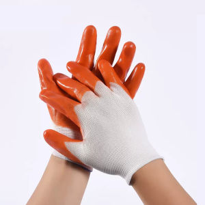 12 Pairs/1 Pairs Waterproof Rubber Construction Gloves Construction Site Handing Wear-Resistant