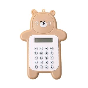Calculator Mini Portable Motif Bear / Alat Menghitung Pejumlahan Pengurangan Perkalian Pembagian Bentuk Gambar Beruang Lucu / Kalkulator 8 Digit Tombol Karet Perlengkapan ATK Anak Sekolah Kantor / Untuk Aksesoris Hadiah Ulang Tahun Souvenir Multifungsi
