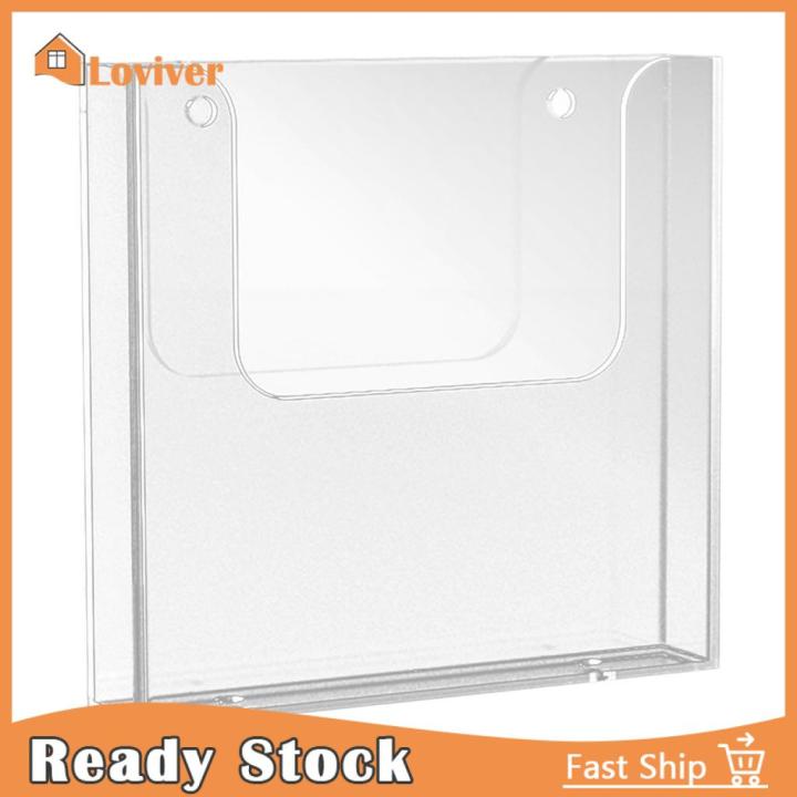 Loviver Brochure Holder Wall Mounted , Booklet Display Stand ,Clear ...