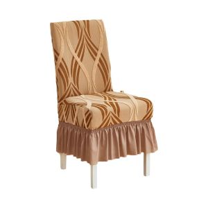 EDHO5 Wear-resistant Dining Chair Cover Non-slip Thickened Seat Cover Simple Anti-Dirty Chair Slipcover Dining Room