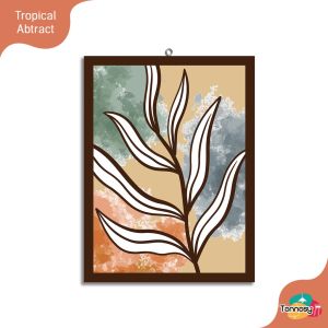 TENNESY HIASAN DINDING WALL DECOR DAUN TROPICAL ABSTRAK 15x20CM PAJANGAN DEKORASI KAMAR RUMAH
