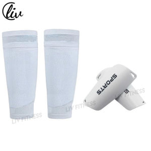 1 Pair Sports Soccer Shin Guard Pad Sleeve Sock Leg Support Football Compression Calf Sleeve Shinguard For Adult Teens Children Solid Color Shin Protector Soccer Gear With Pocket Practical Support Sock