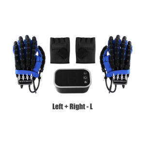 Suolaer 1Set Stroke Hand Rehabilitation Robot Gloves Physiotherapy 5 Finger Hemiplegia Recovery Device Stroke Training Equipment Left+Right Hand Therapy Massage Glove