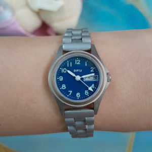 Đồng hồ nữ DIPIU size:24mm có lịch dây thép không gỉ second hand si nhật- đã qua sử dụng