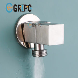 GRIPO High End quality 304 Stainless Square modern One way angle valve 1/2 angle valve matte finish